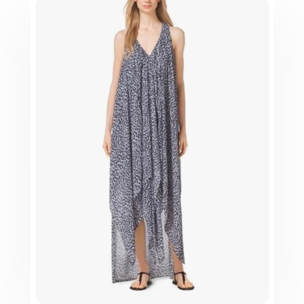 Michael Kors White Leopard Caftan Dress - Picture 3 of 4